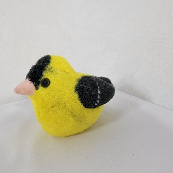 Wild Republic Audubon Birds Chirping Plush American Goldfinch Backyard Series - Picture 2 of 7